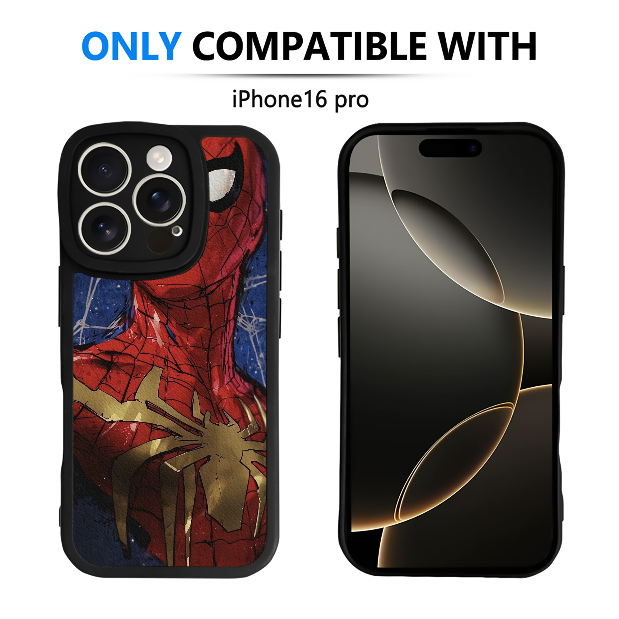 Spider Man スパイダーマン 【iPhone 16シリーズ対応】シリコンスマホケース（レザー調） 材質：シリコン